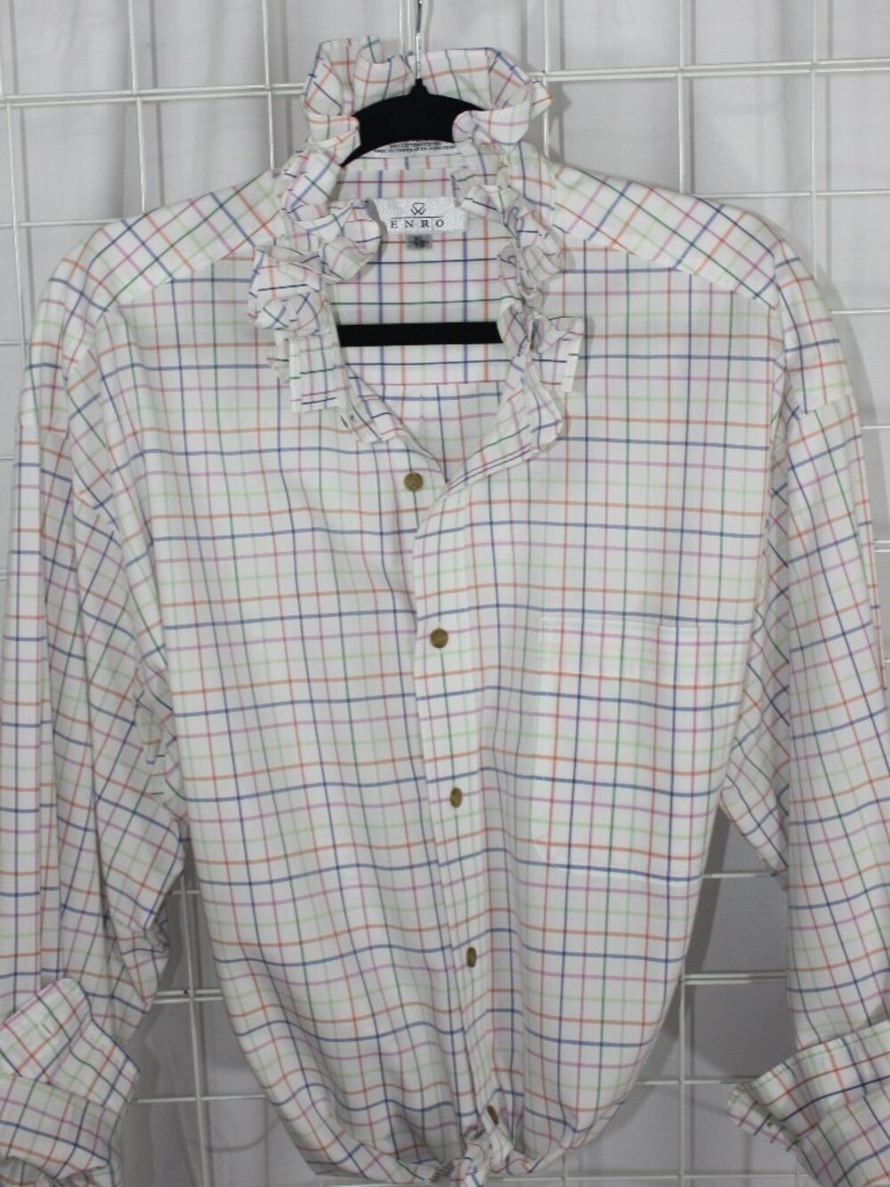 Custom ENRO Ruffle Collar Shirt – One-of-a-Kind